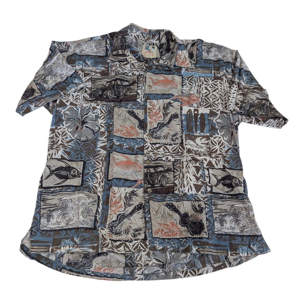 Kahala John Severson by Kahala Men's Size Large Aloha Hawaiian Shirt 100% Cotton